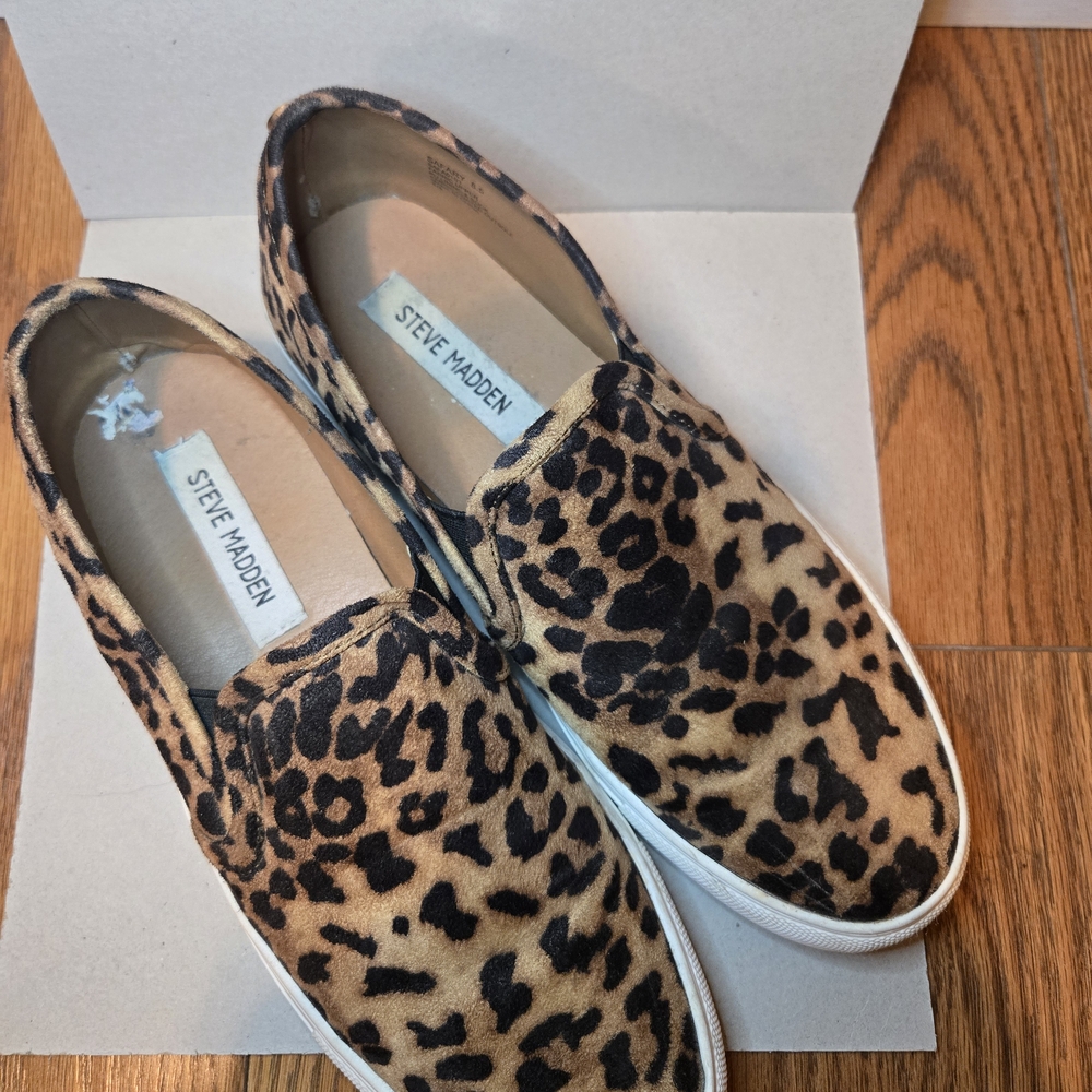 Steve Madden Leopard Print Slip-On Sneakers